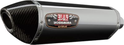 YOSHIMURA R-77 EPA COMPLIANT SLIP-ON EXHAUST - STAINLESS STEEL WITH CARBON FIBER END CAP - 