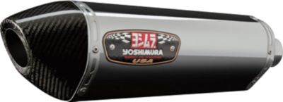 YOSHIMURA R-77 SLIP-ON EXHAUST - STAINLESS STEEL WITH CARBON FIBER END CAP - 