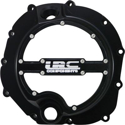 YANA SHIKI LRC ENGRAVED BILLET CLUTCH COVER WITH WINDOW - BLACK -  Motorcycle Clutch Kits And Components 
