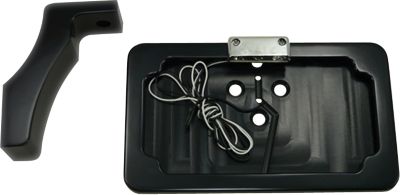 YANA SHIKI REAR FOOTPEG LICENSE PLATE MOUNT BRACKET WITH LED - BLACK - 