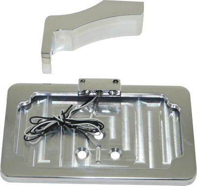 YANA SHIKI REAR FOOTPEG LICENSE PLATE MOUNT BRACKET WITH LED - POLISHED - 