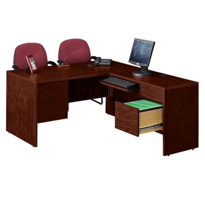 Compact L-Desk with Right Return, 10964