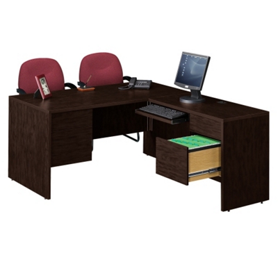 Compact L-Desk with Right Return, 10964-1