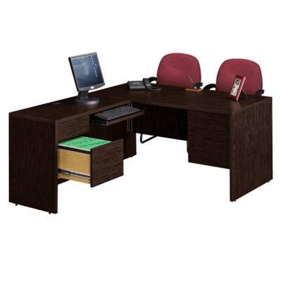 Compact L-Desk with Left Return, 10965-1