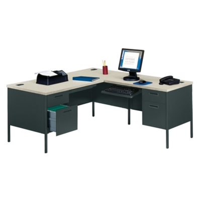 Steel L-Desk with Right Return, 11243 Steel L-Desk with Right Return, 11243