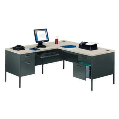 Steel L-Desk with Left Return, 11244