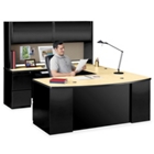 Bowfront U-Desk with Hutch, 11261 Bowfront U-Desk with Hutch, 11261