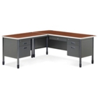 Perforated Metal L-Desk with Left Return, CD03289 Perforated Metal L-Desk with Left Return, CD03289