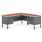 Perforated Metal L-Desk with Right Return, CD03290 Perforated Metal L-Desk with Right Return, CD03290