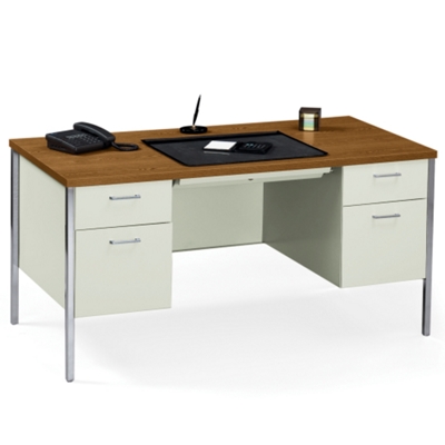 60" x 30" Double Pedestal Steel Desk, 11942