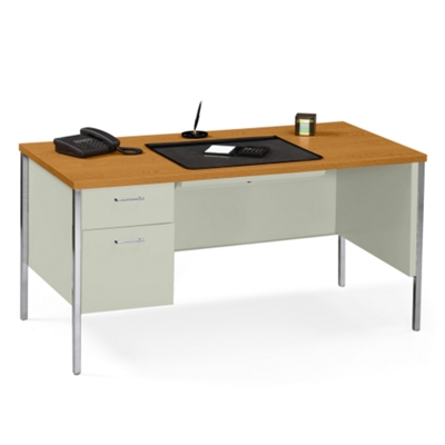 66" x 30" Single Pedestal Steel Desk, 11944