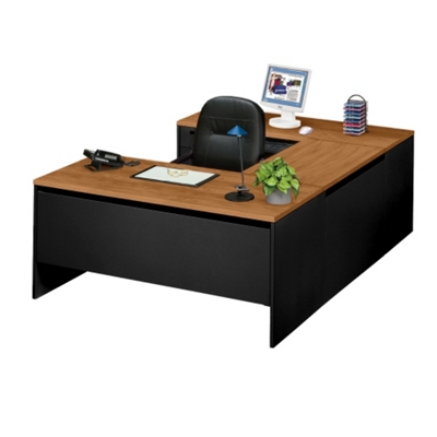 Designer U-Shaped Desk with Left Bridge, 11974