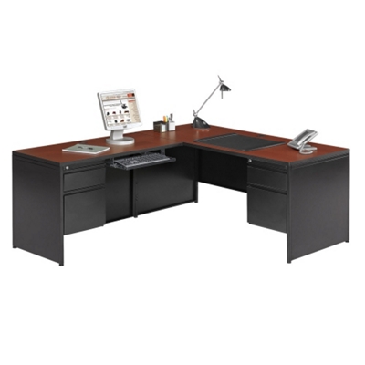 Steel L Desk with Left Return, 11998