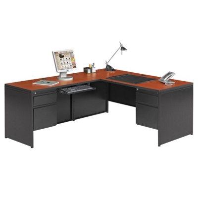 Steel L Desk with Left Return, 11998