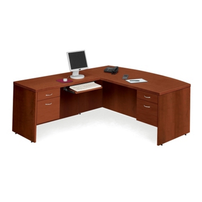 Bow Front L-Desk with Left Return, 13094