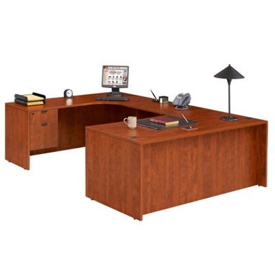 U Desk with Left Bridge, 13153