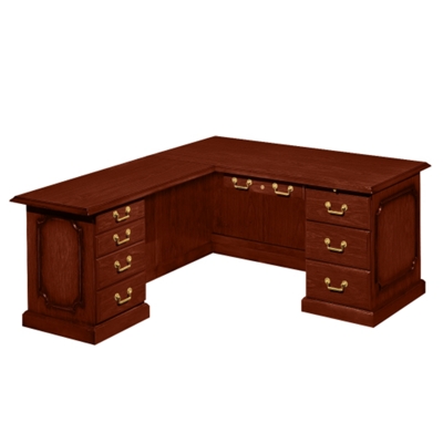 Traditional Executive L-Desk with Left Return, 15208