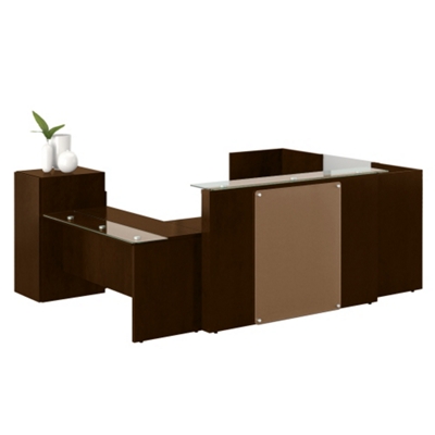 Laminate Reception U-Desk with Left Return, 15842