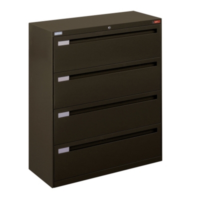 42" Wide Lateral File with Four Drawers and Counterweight, 30589