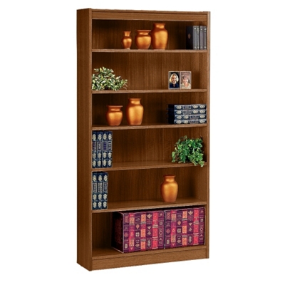 Six Shelf Square Edge Reinforced Bookcase - 72", 32346