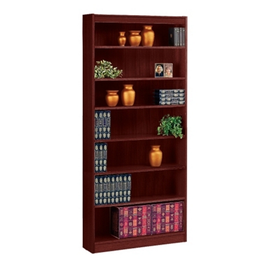 Seven Shelf Square Edge Reinforced Bookcase - 84", 32347