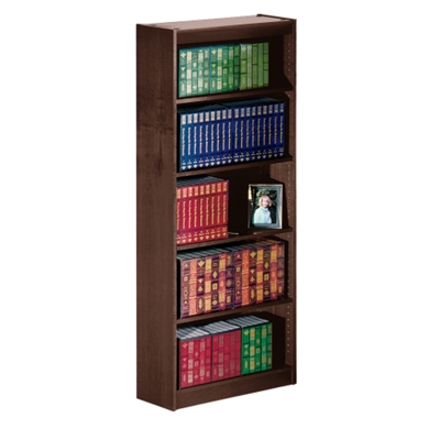 Veneer Bookcase with 5 Shelves 30"W x 72"H, 32457