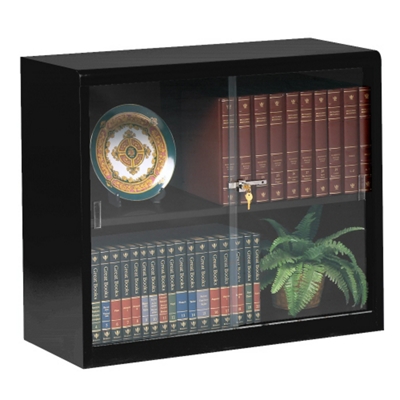 28"H Two Shelf Glass Door Bookcase, 32789