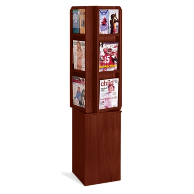 Literature Carousel with 12 Magazine Pockets
