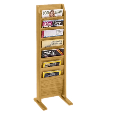 Floor Literature Rack with 7 Magazine Pockets, 33145