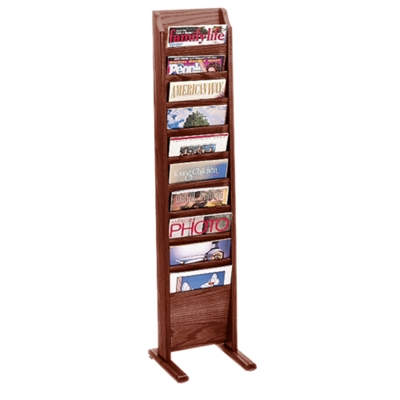 Floor Literature Rack with 10 Magazine Pockets