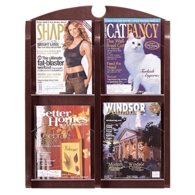 4-Pocket Clear Front Literature Rack, 33351