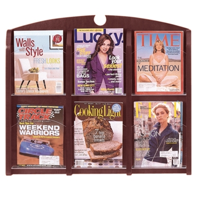 6-Pocket Clear Front Literature Rack, 33352