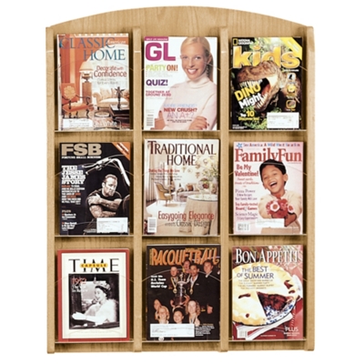 9-Pocket Clear Front Literature Rack, 33370