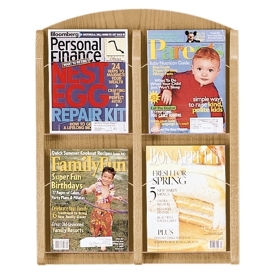 4-Pocket Clear Front Literature Rack, 33371