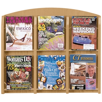 6-Pocket Clear Front Literature Rack, 33372