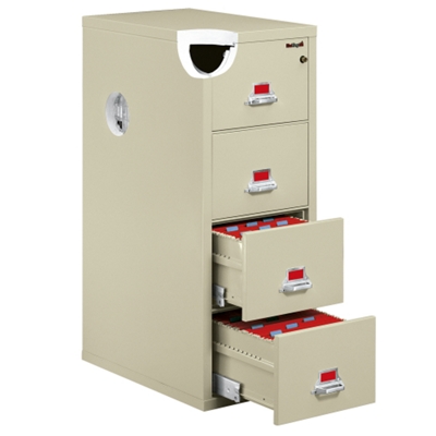 Four Drawer Fireproof Letter Size Vertical File - 25"D, 34139