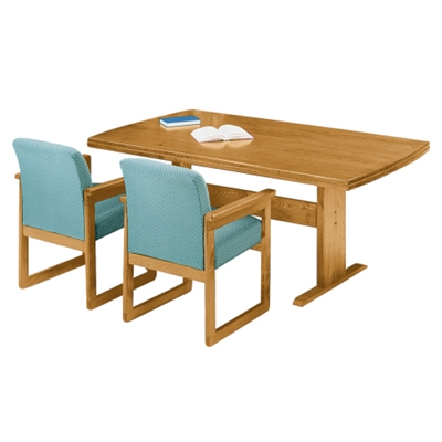 Rectangular Conference Table with Curved Ends - 120 x 46