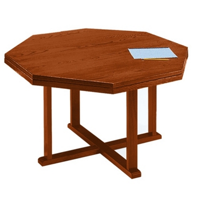 Solid Oak Octagonal Conference Table - 48"W, 40647