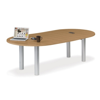 10' W Racetrack Conference Table with Data Ports, 40956