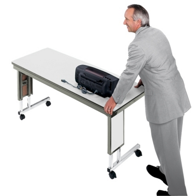 Adjustable Height Folding Leg Seminar Table - 60" x 24", 41197