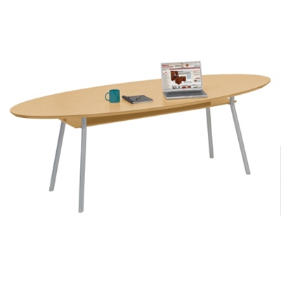 96" x 42" Elliptical Table with Shelf, 41462