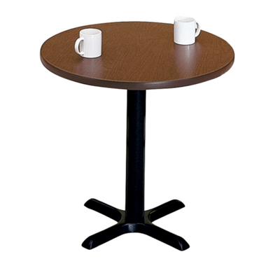 Round Breakroom Table with Black Base - 30" Diameter