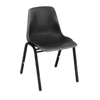 Armless Polypropylene Stack Chair with Painted Frame