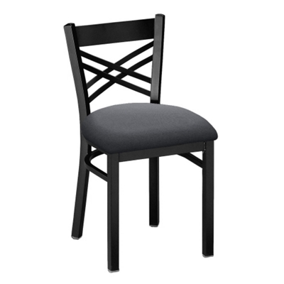 Cross-Back Chair with Black Frame, 44210