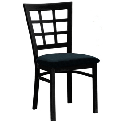 Grid-Back Chair with Black Frame, 44214