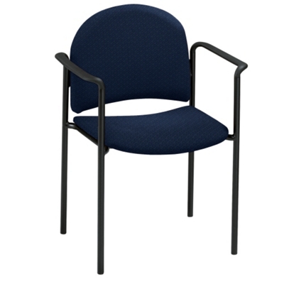 Heavy-Duty Fabric Stack Chair with Arms