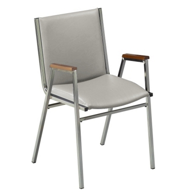 Stack Chair with Arms 2" Vinyl Seat, 51224