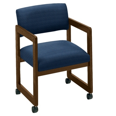 Fabric Guest Chair with Casters, 52043