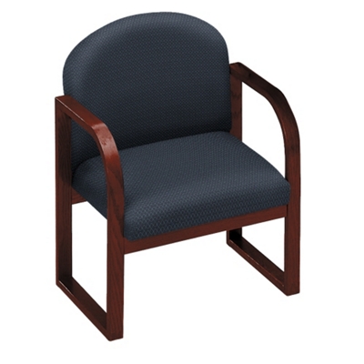 Designer Fabric Sled Base Conference Chair with Arms, 52151