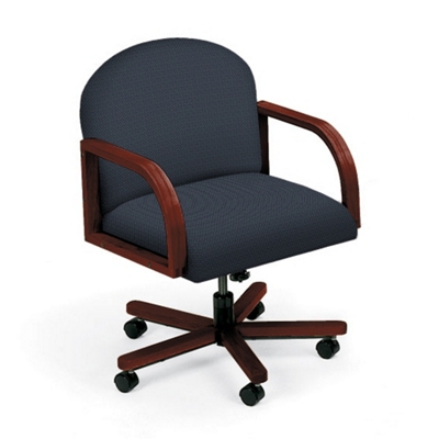 Designer Fabric Executive Round Back Swivel Chair, 52154
